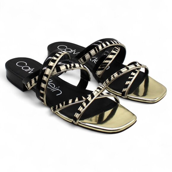 Calvin Klein Missouri Strappy Flat Sandals Women S Shoes - Picture 1 of 8